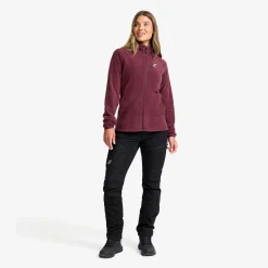Hiker Full-zip Fleece Damen Mauve Wine