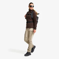Hiker Full-zip Fleece Damen Seal Brown