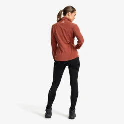 Hiker Half-zip Fleece Damen Pink Mahogany