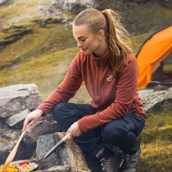 Hiker Half-zip Fleece Damen Pink Mahogany