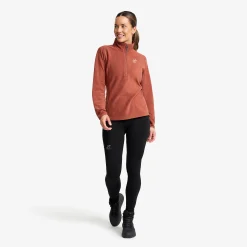 Hiker Half-zip Fleece Damen Pink Mahogany