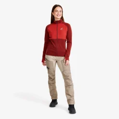 Hill Fleece Damen Fired Brick