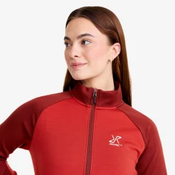 Hill Fleece Damen Fired Brick
