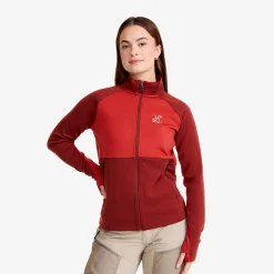 Hill Fleece Damen Fired Brick