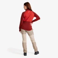 Hill Fleece Damen Fired Brick