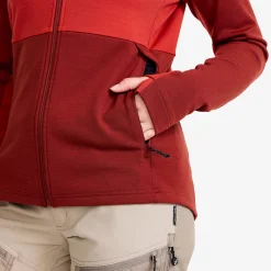 Hill Fleece Damen Fired Brick
