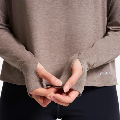 Impulse Active Cropped Hoodie Damen Morel