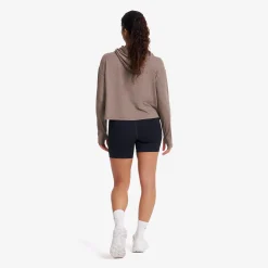 Impulse Active Cropped Hoodie Damen Morel