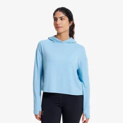 Impulse Active Cropped Hoodie Damen Forget-Me-Not