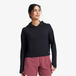 Impulse Active Cropped Hoodie Damen Black
