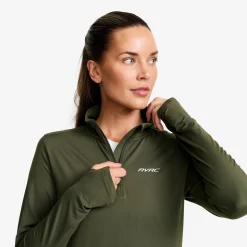 Impulse Half-zip Top Damen Kambaba Green