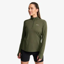 Impulse Half-zip Top Damen Kambaba Green