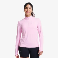 Impulse Half-zip Top Damen Pink Melange
