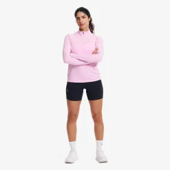 Impulse Half-zip Top Damen Pink Melange