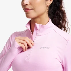 Impulse Half-zip Top Damen Pink Melange