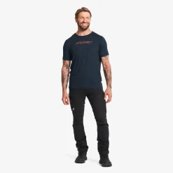 Mission Logo T-shirt Herren Deep Navy/Rusty Orange
