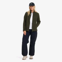 Moss Pile Fleece Jacket Damen Forest Night