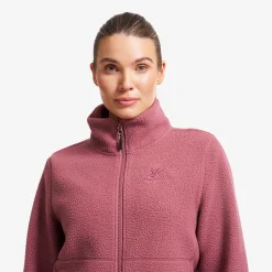 Moss Pile Fleece Jacket Damen Vintage Rose