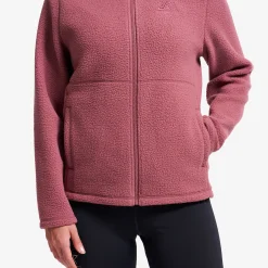 Moss Pile Fleece Jacket Damen Vintage Rose