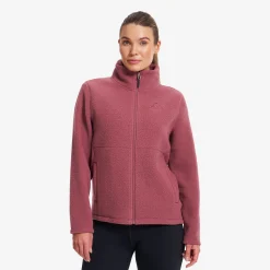 Moss Pile Fleece Jacket Damen Vintage Rose