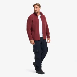 Moss Pile Fleece Jacket Herren Wine Truffle