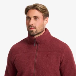 Moss Pile Fleece Jacket Herren Wine Truffle