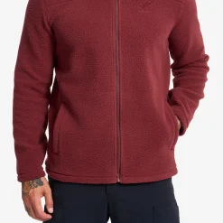 Moss Pile Fleece Jacket Herren Wine Truffle