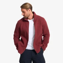Moss Pile Fleece Jacket Herren Wine Truffle