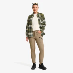 Nevada Flannel Shirt Damen Rosin Green/Peyote