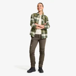Nevada Flannel Shirt Damen Rosin Green/Peyote