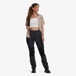 Nordwand Curved Stretch High-waist Pants Damen Anthracite/Black