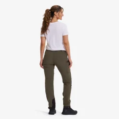 Nordwand Stretch High-waist Pants Damen MossGray/Black
