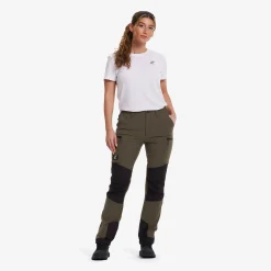 Nordwand Stretch High-waist Pants Damen MossGray/Black