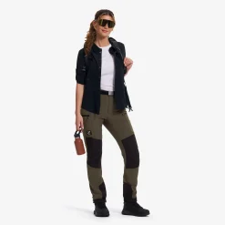 Nordwand Stretch High-waist Pants Damen MossGray/Black