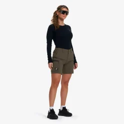 Nordwand Stretch Shorts Damen Moss Gray