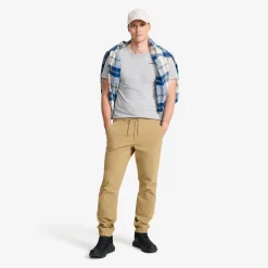 Oak Twill Stretch Joggers Herren Kelp Beige