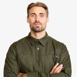 Outback Fleece Lined Overshirt Herren Deep Depths