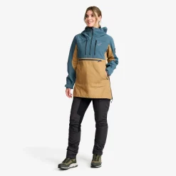 Outdoor Anorak Damen Orion Blue/Kelp Beige