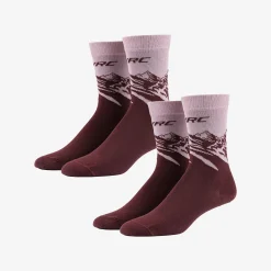 2-pack Daily Mountain Socks Winetasting/Dusty Mauve