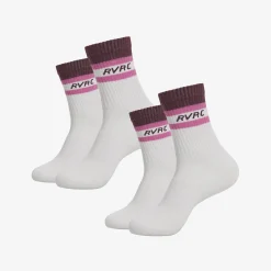 2-pack Daily Striped Socks Winetasting/Phlox Pink