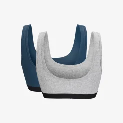 2-pack Ultimate Soft Bra Damen Moonlit Ocean/Grey Melange
