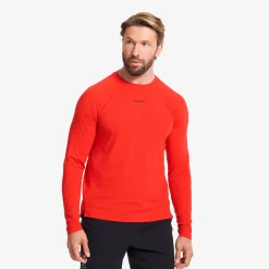 Pulse Running Long-sleeved T-shirt Herren Fiery Red