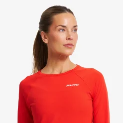 Pulse Running Long-Sleeved T-Shirt Damen Fiery Red