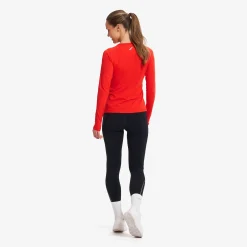Pulse Running Long-Sleeved T-Shirt Damen Fiery Red