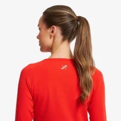 Pulse Running Long-Sleeved T-Shirt Damen Fiery Red