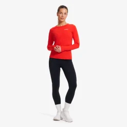 Pulse Running Long-Sleeved T-Shirt Damen Fiery Red