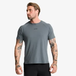 Pulse Running T-shirt Herren Turbulence Blue