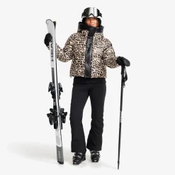 Raise Puffer Ski Jacket Damen Black/Dijon