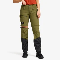 Range Pro Stretch T Zip-off Pants Damen Burnt Olive/Anthracite