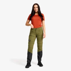 Range Pro Stretch T Zip-off Pants Damen Burnt Olive/Anthracite